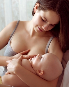 Breastfeeding may offer benefits for baby.